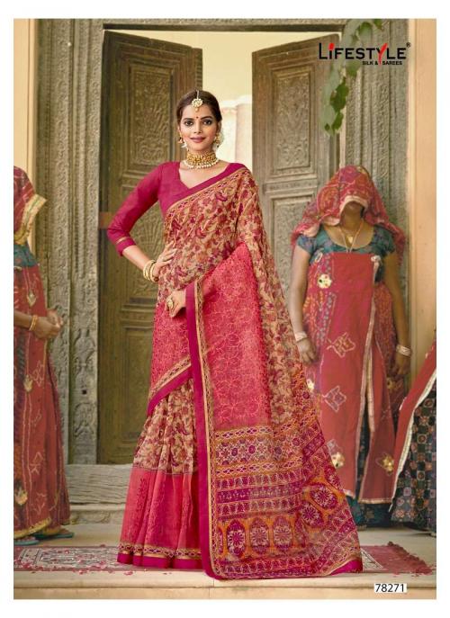 Lifestyle Saree Katha Cotton 78271 Price - 715
