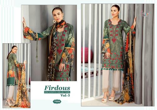 Shree Fabs Firdous Exclusive Collection 7006 Price - Chiffon Dupatta 930 , Cotton Dupatta 1090