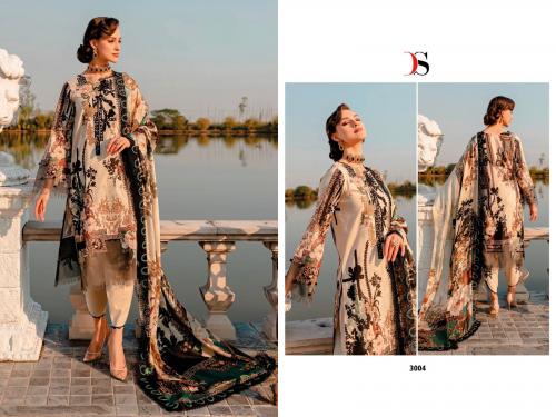 Deepsy Suit Firdous Solitaire 3004 Price - Chiffon Dup-749 , Cotton Dup-800
