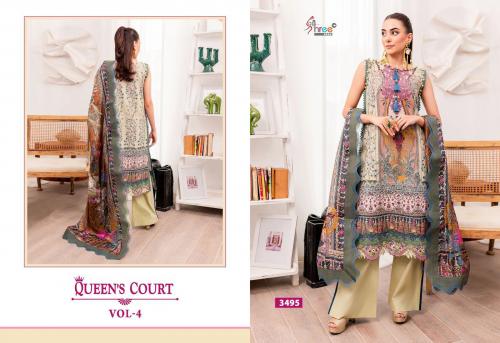 SHREE FAB QUEENS COURT VOL-4 3495 Price - SILVER DUP - 600, COTTON DUP - 649