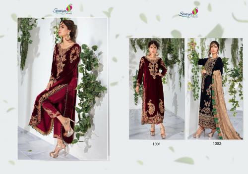 Saniya Trendz Velvet Collection 1001-1002 Price - 2998