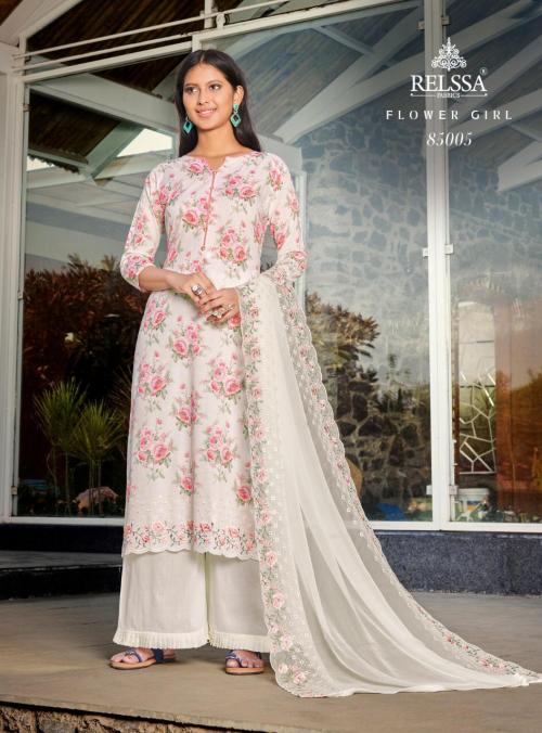 Relssa Fabrics Flower Girl 85005 Price - 1800