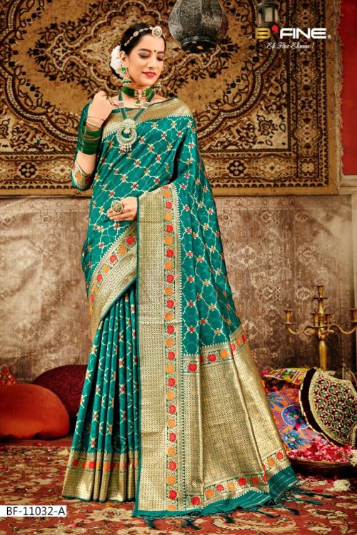 SATIN VOL-4 BY BFINE 969-A TO 969-D SERIES INDIAN TRADITIONAL WEAR  COLLECTION BEAUTIFUL