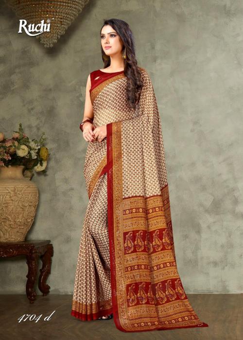 Ruchi Saree Super Kesar Chiffon 4704 D Price - 460