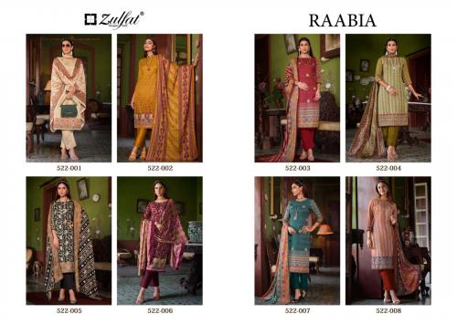 Zulfat Designer Raabia 522-001 to 522-008 Price - 4200