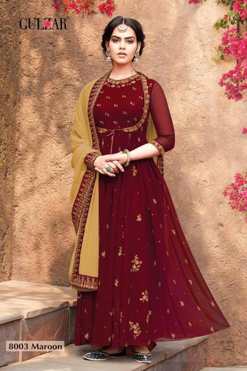 Gulzar Couture Rahemat 8003 Maroon Price - 2350