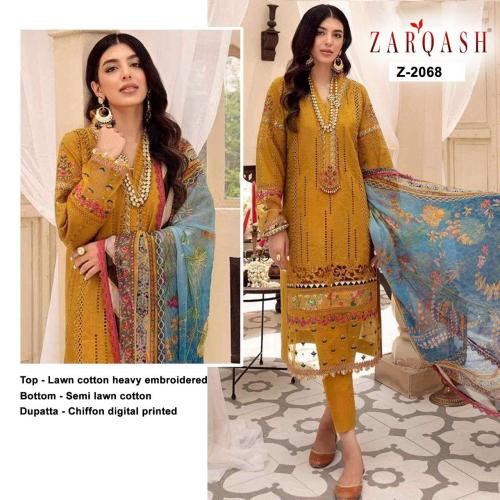 Khayyira Suits Zarqash Mahe Noor Z-2068 Price - 1170