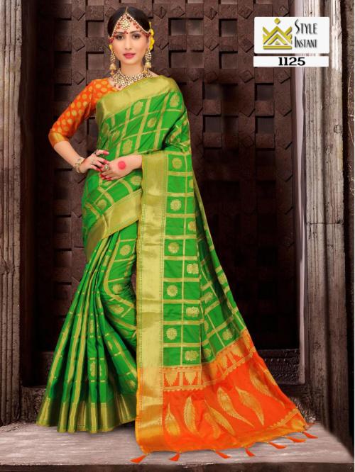 Style Instant Kesariya Patola Silk 1125