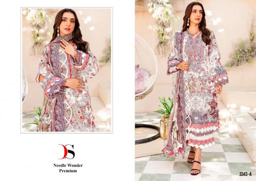 DEEPSY SUITS NIDDLE  WONDER 3343-A Price - Chiffon Dup - 675, Cotton Dup - 725