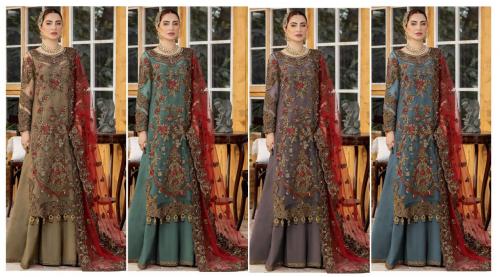 Pakistani Designer Suit KF-151 Colors  Price - 1399