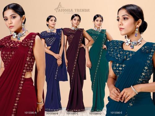 Aamoha Trendz Ready To Wear Designer Saree 1015580 Colors  Price - 10475