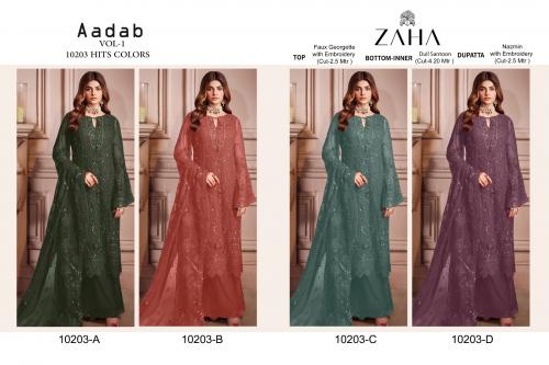 ZAHA AADAB VOL-1 10203-A TO 10203-D Price - 5596