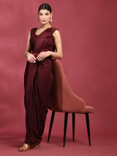 Aamoha Trendz Ready To Wear Designer Saree 101006-D Price - 1275