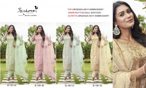 Serine Pakistani Suit S-191 Colors  Price - 4996