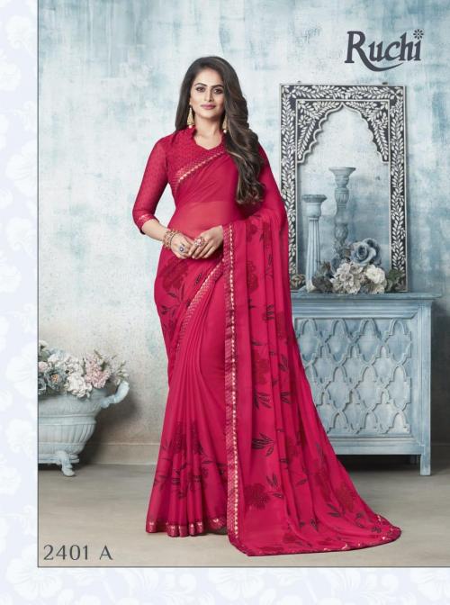 Maroon embroidered silk blend saree with blouse - Vaidehi Fashion - 4031701