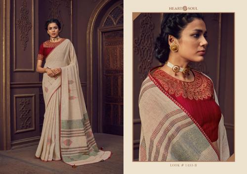 Heart & Soul linen Saree 1433-B Price - 1950