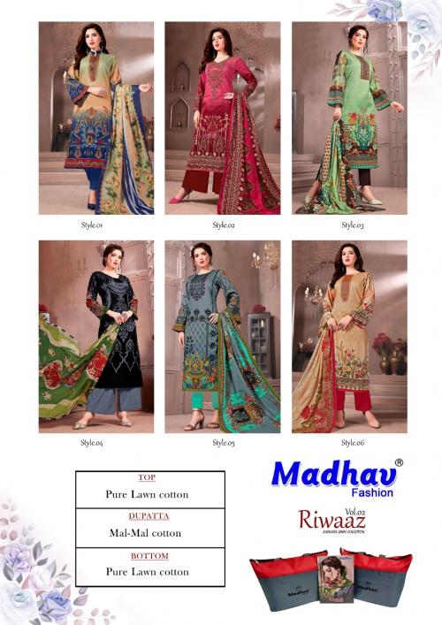 Madhav Fashion Riwaaz 001-006 Price - 2940
