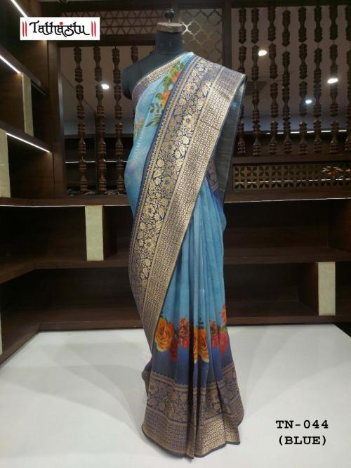 Tathastu Saree 44 Blue Price - 2275