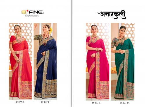 B Fine Saree Anarkali BF-877 Colors  Price - 7580