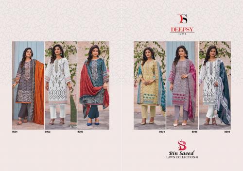 DEEPSY SUITS BIN SAEED - 8 8001 TO 8006 Price - 6294