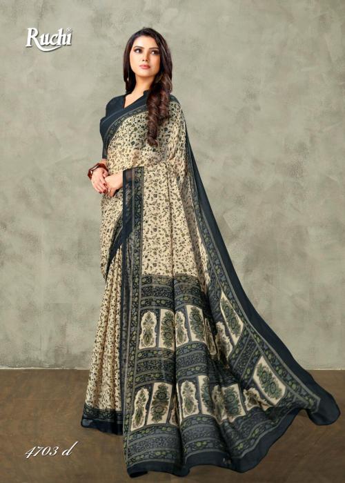 Ruchi Saree Super Kesar Chiffon 4703 D Price - 460