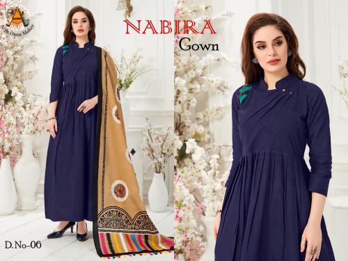 Arya Dress Maker 006 Fizaa Black Full Stiched Cotton Gowns