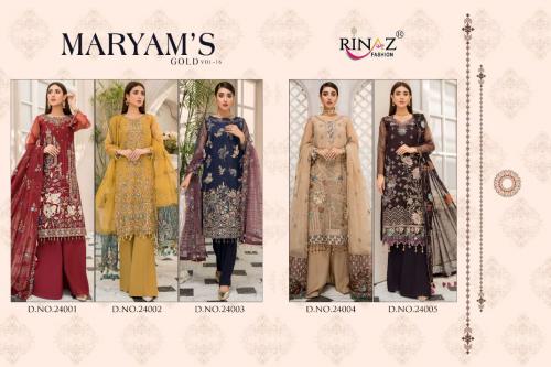 Rinaz Fashion Maryam's Gold 24001-24005 Price - 7125