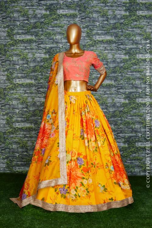 Buy Designer Sabyasachi Inspired Yellow Floral Digital Printed Khadi  Organza Lehenga With Mulbury Silk Choli for Women With Embroidery Work  Online in India - Etsy