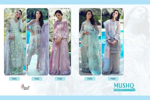 Shree Fabs Mushq Embroidered Collection 7501-7505 Price - 6995