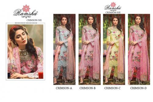 Ramsha Crimson Colors  Price - 7196