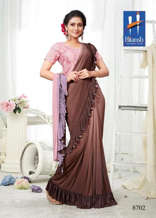 Hitansh Fashion Exclusive Stylish Imported Fabric Saree 8702