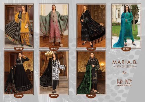 Fair Lady Maria.B.Lawn Collection 26001-26007 Price - Chiffon Dup-5075 , Lawn Cotton Dup-5425	