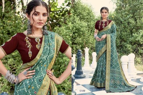 5D DESIGNER MALAI SILK - 2 5109 TO 5112