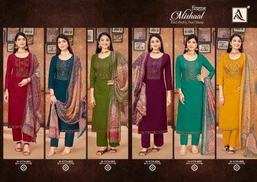 Alok Suit Mishaal 1174-001 to 1174-006 Price - 4740