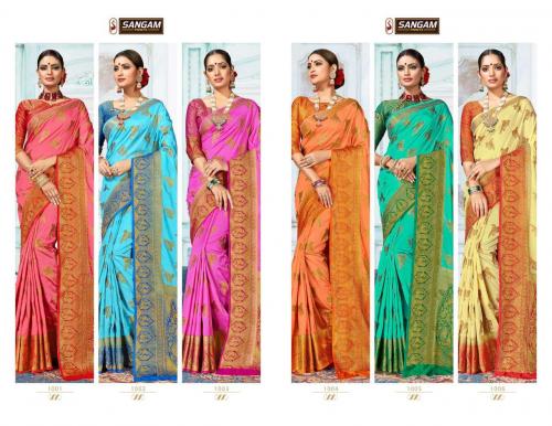 Sangam Prints Patto Jari Silk 1001-1006 Price - 6120