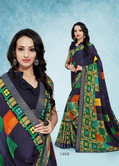 Kodas Sitka Saree Dilnashree Pattron 1808 Price - 375