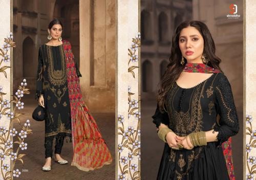 Shraddha Designer Maria B Lawn 3006 Price - Chiffon Dup-799, Cotton Dup-849