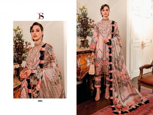Deepsy Suit Firdous Solitaire 3003 Price - Chiffon Dup-749 , Cotton Dup-800