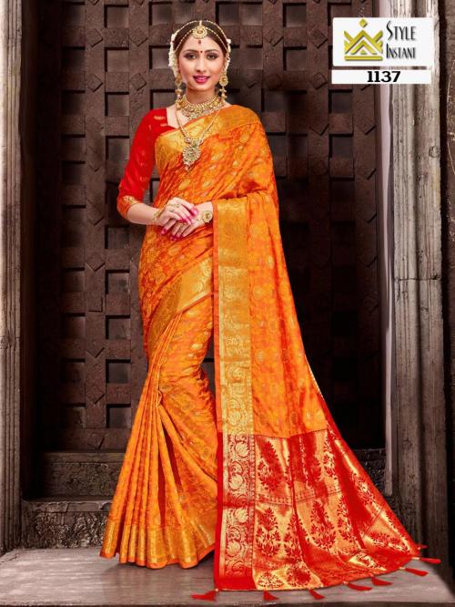 Style Instant Kesariya Patola Silk 1137