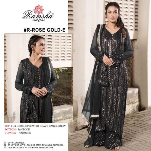 Ramsha Suit R-Rose Gold-E Price - 1300