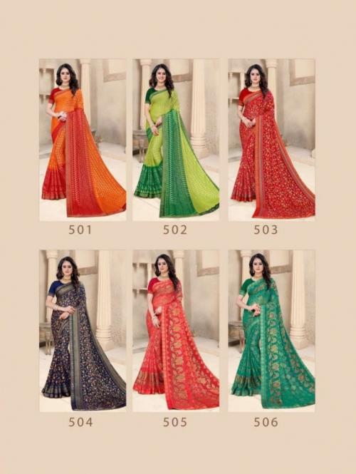 Ishika Sarees Varnika Brasso 501-506 Price - 4470