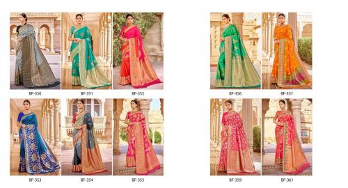 B Fine Saree Luxury Handloom BF-350 to BF-361 Price - 30200