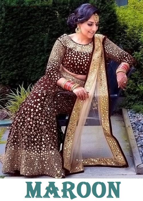 Bollywood Designer Lehenga LG-312 Maroon Price - 1399