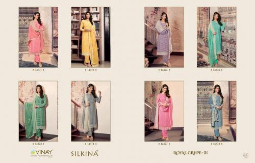 Vinay Fashion Silkina Royal Crepe 14371-14378 Price - 9280
