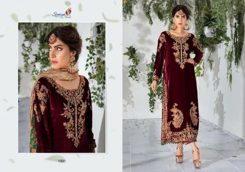 Saniya Trendz Velvet Collection 1001 Price - 1499
