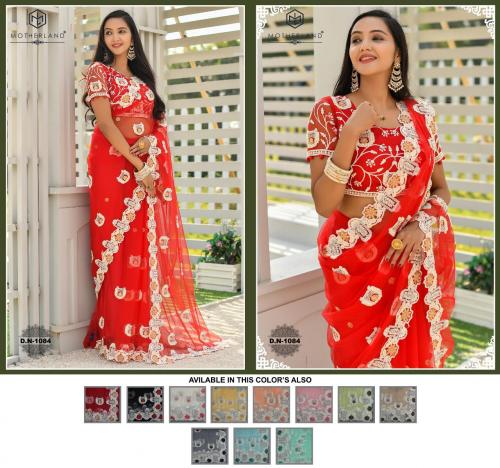 Motherland Net Designer Wedding Saree 1084 Price - 4155