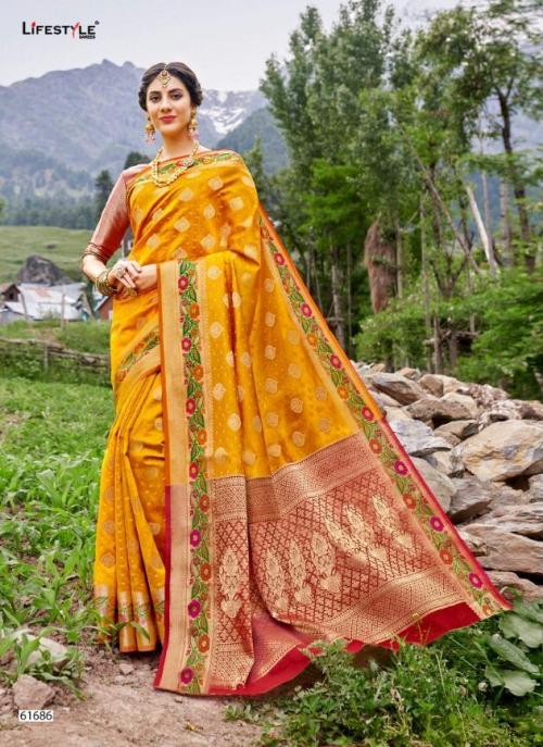 Lifestyle Saree Kashmiri Silk 61686 Price - 1215