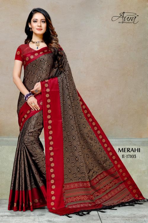 Aura Saree Merahi Silk 17103 Price - 915