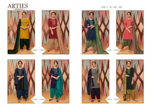 Kajree Fashion Kalaroop Arties By Patiyala 12001-12008 Price - 7592