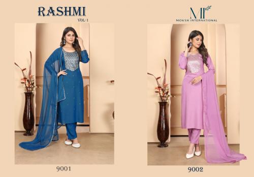 MOKSH INTERNATIONAL RASHMI VOL-1 9001 TO 9002 Price - 1900